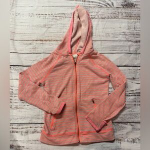 Striped Pink and Gray Kids Jacket